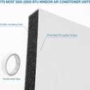 HOXHA Air Conditioner Foam Insulation Window Kit 2 Pack, AC Side Panels Kits, Air Conditioner Accessories Seal, 17 inch9 inch 7/8 inch,White