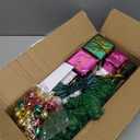 PREXTEX 23-Inch DIY Mini Christmas Tree with Lights - Small Christmas Decorations Table Top Xmas Tree with Multicolor LED String Lights, Star Topper, Hanging Ornaments and Gift Boxes for Holiday Decor (Dark Green)