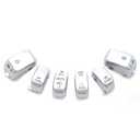 Hand Control Chrome Switch Caps Kit for Harley Sportster XL Dyna Softail Road King 1996-2013