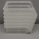 Plastic Containers for Organizing and Storage Bins for Closet, Kitchen, Office, Garage or Pantry Organization, Stackable Bins, Large (14.8" x 8" x 7"), 6-Pack, Clear