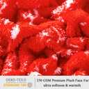 HCORA Faux Fur King Size Sheets Set, Luxury Soft Fleece Bed Sheets, Fluffy Plush Velvet Sheets Fuzzy Bedding Sheets for Fall and Winter, Cozy Warm, No Shedding, 4PC (01# Christmas)