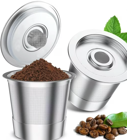 2 Pack Reusable K Cups for Keurig Coffee Pods, Stainless Steel Refillable K Cups for Keurig 1.0 | Reusable Coffee Pods Mental EcoFriendly & BPAFree