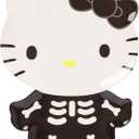 Silver Buffalo Sanrio Hello Kitty Halloween Spooky Skeleton Costume Ceramic Decorative Plate (9 inches)