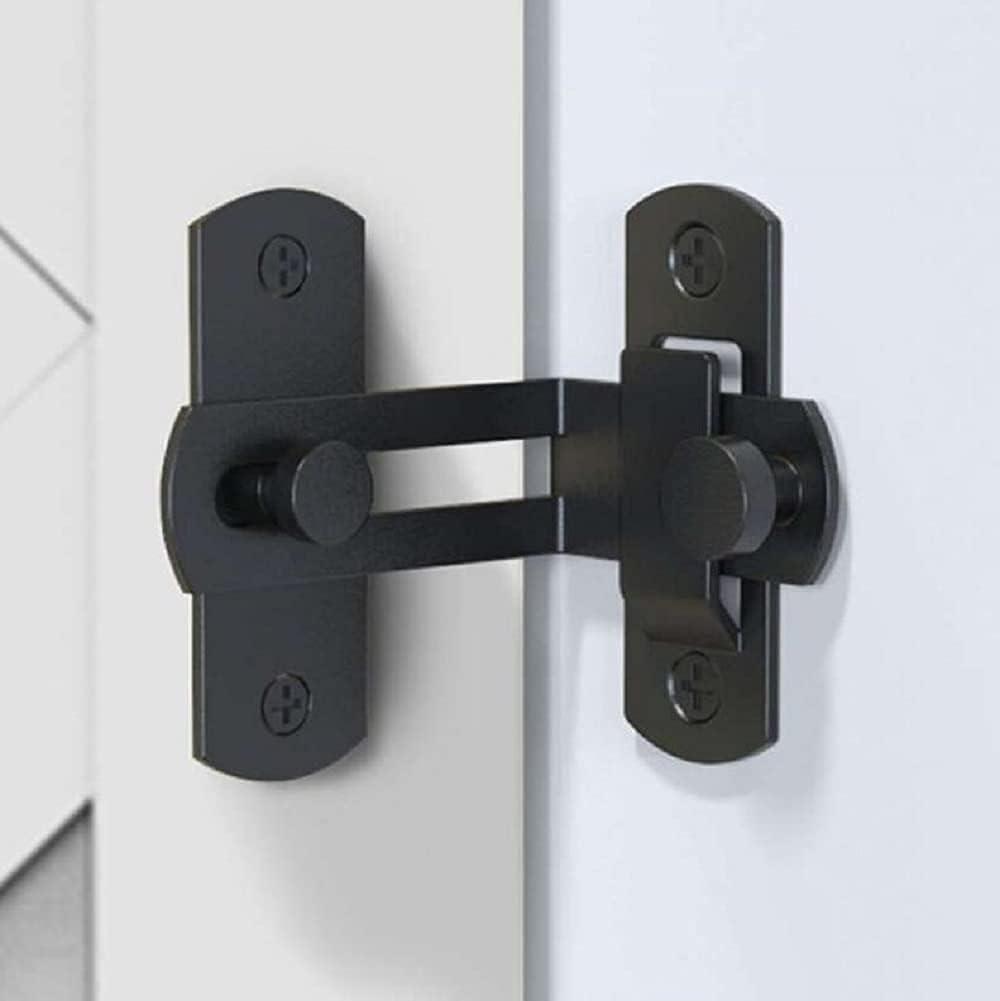 2 x 90 Degree Locking Privacy Lock Sliding barn Door Latch Right Angle Door Clasp cam Lock