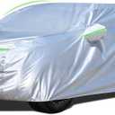 Sedan Car Cover (155-170 inches) - Universal Fit, Waterproof, Dupont Oxford, All Weather, Hail Protector, Sun Protection, Door Zipper