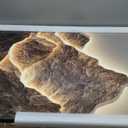 LED Lighted Mountain Wall Art for Living Room, Large Vertical Modern Minimalist Landscape Artwork for Walls, Nature Luxury Dimmable Bright Wall Decor for Hallway, Entryway, Staircase, Home Office (55.1"L x 27.6"W)