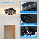 10 Inch Black Flush Mount Ceiling Light Fixtures