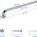 Gotega Shower Grab Bar 2 Pack,Stainless Steel Bathroom Grab Bar Shower Bath Handle Grab Bars for Bathtub Showers 36 Inch