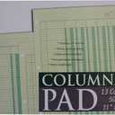 Norcom Columnar Pad 13 Columns, 11 x 16.375 Inches, 50-Sheets, Green (76713-10)