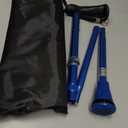 REHAND Walking Cane - Foldable, Adjustable, Collapsible Walking Canes for Men & Women, Heavy Duty All Terrain Tip, with Travel Bag | Walking Sticks for Seniors & Adults (Ocean Blue)