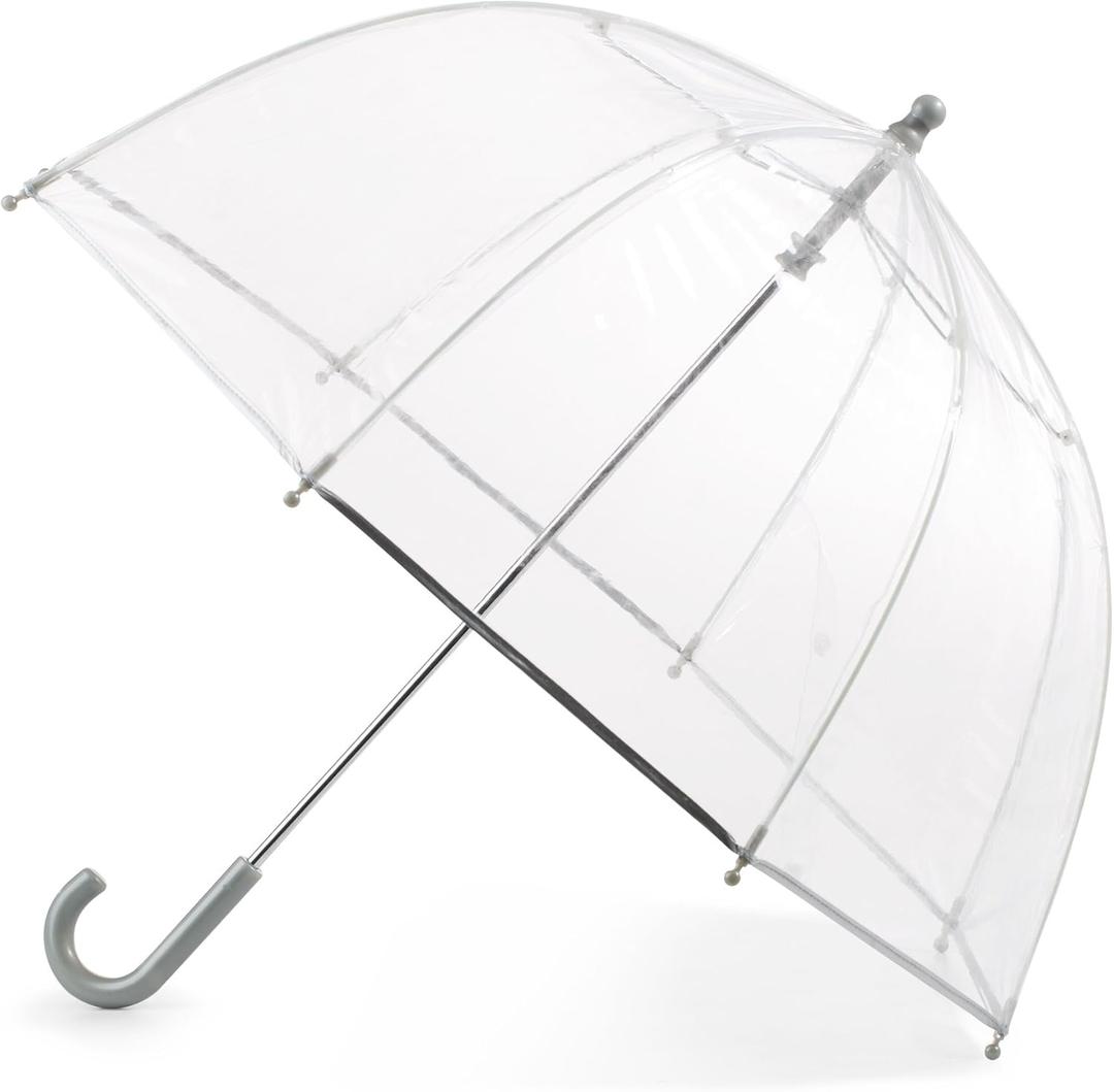 totes Kids Clear Bubble Umbrella with Dome Canopy, Lightweight Design, Wind and Rain Protection Umbrella, Clear, Kids - 38" Canopy