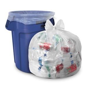 Aluf Plastics 55-60 Gallon 1.2 MIL Thick Clear Heavy Duty Trash Bags - 38" x 58" - Pack of 100 - For Recycling, Kitchen, Contractor, & Outdoor