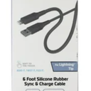 ZGEAR SILICONE CABLE LIGHTNING 6FT GREY