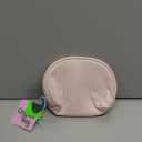 PU Cosmetic Pouch, PU Makeup Bag Metal Zipper Storage For Blush (Pink)