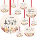 Nuogo 40 Pcs Volunteer Appreciation Gifts Thank You Gifts for Social Worker 10 Styles Volunteers Ceramic Hanging Ornaments for Teacher Staff Nurses Employees