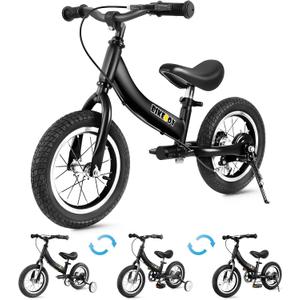 Balance Bike 2 in 1,The Dual Use of a Kids Balance Bike and Toddler Bike, for 2 3 4 5 6 7 Years Old -12 14 16 Inches with Training Theory, Brake, Pedal