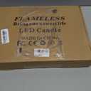 Enido Flameless Candles Led Candles Pack of 12 Battery Candles (D2.15'' x H4''5''6'') Waterproof Outdoor Indoor Candles with 10-Key Remotes and Cycling 24 Hours Timer (Plastic)