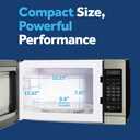 GE Countertop Microwave Oven, Compact 0.7 Cubic Ft., 700-watt Capacity, 6 Auto Cooking Settings, Child-Lock Technology, Kitchen Essentials for the Countertop, Dorm Room or Apartment, Stainless Steel