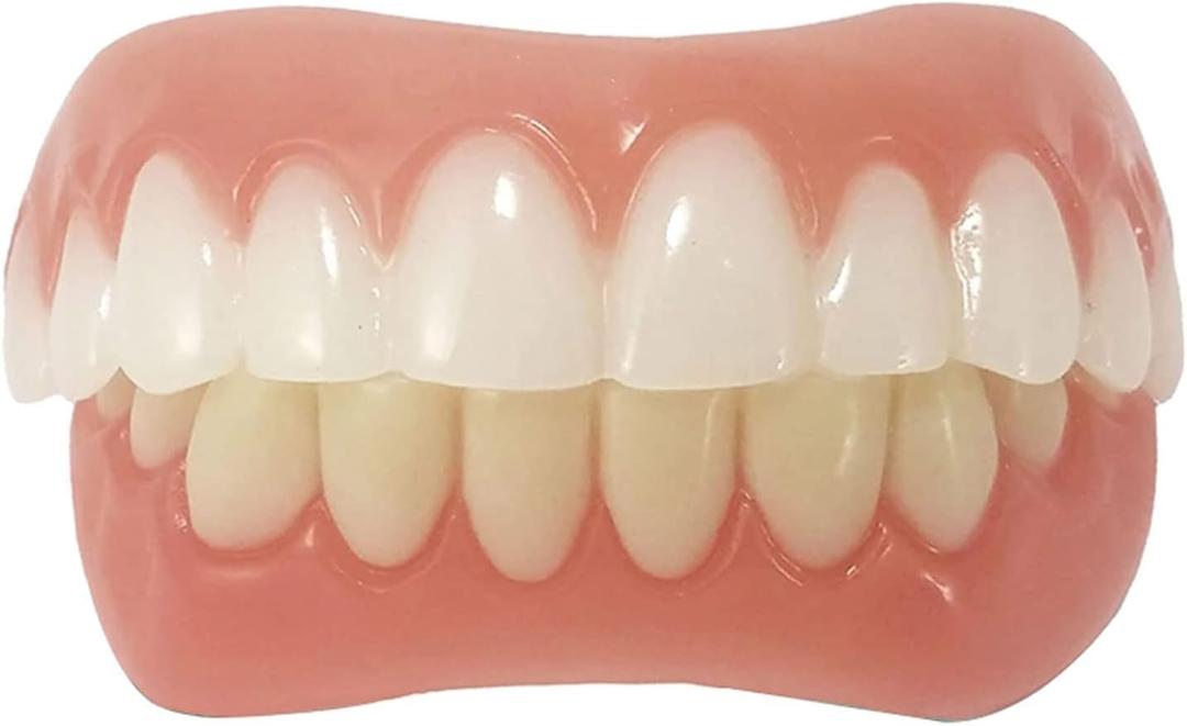 Upper and Lower Veneer, Dentures for Women and Men, Fake Teeth, Natural Shade! Fix Your Smile at Home Within Minutes!