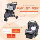 Baby Trend Stroller and EZ-Lift Infant Car Seat, EZ Ride Travel System, Dash Grey, Manufacturing Date: 03/13/2026