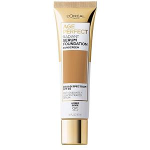 L'Oreal Paris Age Perfect Radiant Serum Foundation with SPF 50, Amber Beige, 1 Ounce