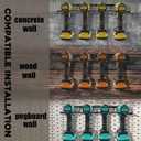 Drill Holder, Power Tool Organizer, Wall Mount 4 Cordless Metal Shelf Holder, Utility Storage Rack for Dewalt Cordless Tools for father day gifts