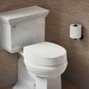 KOHLER 25876-0 Hyten 3" Height, Elevated Soft Close Round Toilet Seat, Contoured Seat with Grip-Tight Bumpers, Quick-Attach Hardware, White