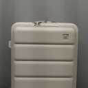 20 IN Carry On Luggage 22x14x9 Airline Approved - Front Pocket Hardside Travel Suitcase Unbreakable -with Cup Holder,Charging Port,Side Pothook, 360Spinner Wheels, TSA Lock-White