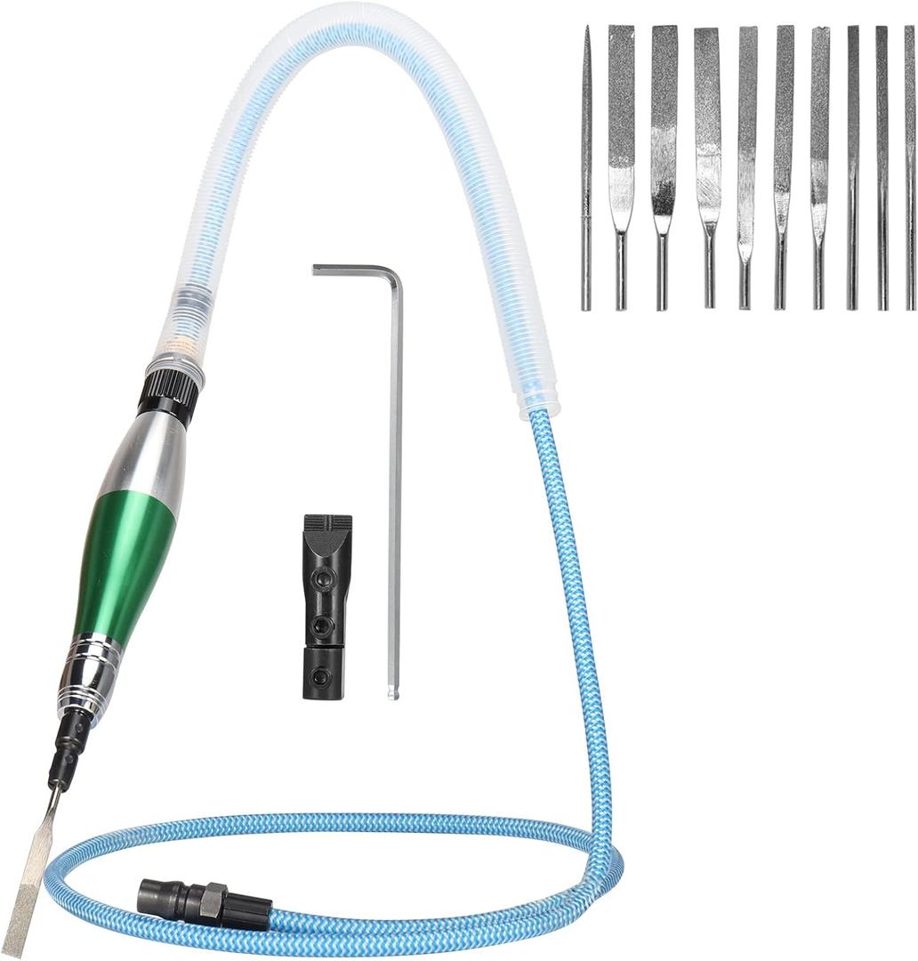 1/8" (3mm) Air Micro Grinder, Pneumatic Pencil Die Grinder, 28000 RPM Free Speed, For Cleaning Dies, Rotors, Backing Plates, Brake Pads, Mounts, Etc.