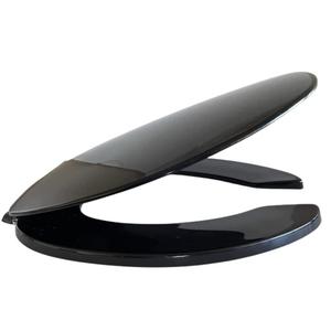 Centoco Round Toilet Seat, Residential/Commercial, Open Front, Black