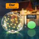 afzdby Floating Pool Lights Solar Powered,14 Inch 3000K Warm White Inflatable Glow in The Dark Balls,IP68 Waterproof Led Light up for Inground Pool,Christmas Decorations Outdoor Ornaments