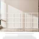 Art3d Precut Board and Batten Wainscoting Panel Kit Covers 10Ft. - Paintable Molding Trim Slat with Edge Strip, Ready to Assemble Accent Wall Decor for Living Room Dining Room Hallway, White