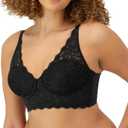 Maidenform Women's Lace Bralette, Padded Longline Bralettes, Convertible Wireless Bras for Women 34B
