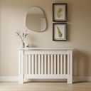 Boruco Wooden Radiator Cover Cabinet Louvered Heater Shelf for Home, 44.1x32.1x7.5 in