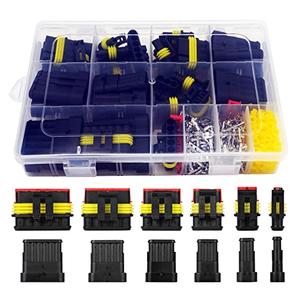372Pcs Waterproof Automotive Electrical Connectors Quick Connect and Disconnect Wire Connector Terminals 1/2/3/4/5/6 Pin Connectors Kit (18 Sets) 372Pcs Waterproof Automotive Electrical Connectors Quick Connect and Disconnect Wire Connector Terminals 1/2/3/4/5/6 Pin Connectors Kit (18 Sets)