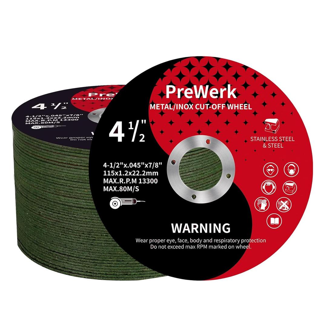 Cut Off Wheels 50 Pack,4 1/2 Inch,Metal and Stainless Steel Cutting Wheel for Angle Grinder,Ultra Thin Cut-Off Wheel Cutting Disc (50 PCS 4-1/2 x .045 x 7/8 inch Cut Off Wheels)