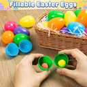 Jumlys 500 PCS 2.4" Plastic Easter Eggs Bulk, Empty Easter Eggs in 8 Colors, Fillable Colorful Easter Eggs with Hinge, Perfect for Easter Hunt, Basket Stuffers Fillers and Easter Theme Party Favors
