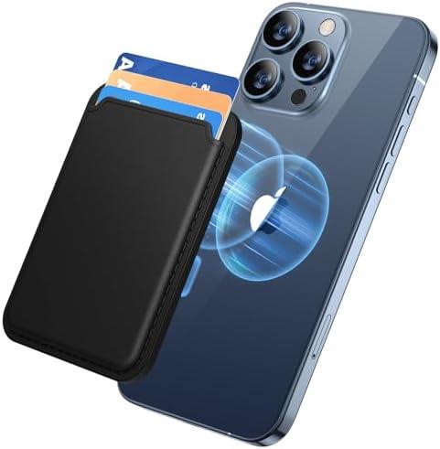 Miracase for MagSafe Wallet, Magnetic Card Wallet Holder, Compatible with MagSafe Wallet, 3-Card Holder, for iPhone 15/14/13/12 Series,Black