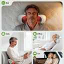 Upgraded 3-in-1 Neck Massager Pillow with Heat, Portable Cordless Neck Massager for Pain Relief Deep Tissue, Rechargeable Pillow Massager for Neck & Shoulder Relaxation (Gray)