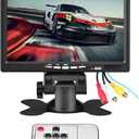 Vehicle On-Dash Backup Monitor, 7" Digital HD Car TFT LCD Color Screen Displaywith 2 Video Input for Rear View Camera (No Cam, 1024 x 600)