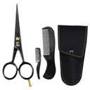 Striking Viking 5-Inch Professional German Beard & Mustache Scissors  Mens Mustache Grooming Kit for Trimming Facial Hair with Beard Comb, Mustache Comb & Carry Case