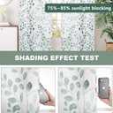 MYSKY HOME Green Botanical Leaf Curtains 84 inch Long 2 Panels Set Spring Curtains Patio Eucalyptus Leaf Pattern Grommet Thermal Insulated Drapes for Living Room Bedroom Farmhouse Country