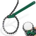 12 Inch Heavy-Duty Ratcheting Chain Wrench Reversible Oil Filter Tool Pipe Fittings Tools Fit Max 6 Inch Diameter