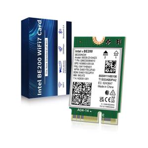 WiFi 7 Wireless Card Intel BE200 NGW, Bluetooth 5.4, 5800Mbps M.2/NGFF Network Support Windows 10/11 (64bit), Linux, Not Support AMD. Ideal for WiFi7/WiFi6E/WiFi6/WiFi5 Router and Wireless AP