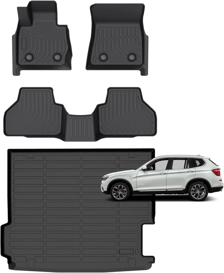 For BMW X3 F25 All Weather Floor Mats Cargo Liner Accessories 2011-2017