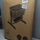 Ezebaby 3-in-1 Baby Bassinet, Rocking Baby Bassinets Bedside Sleeper, Adjustable Portable Crib for Newborn Infant with Wheels Storage Basket and Mesh Sides