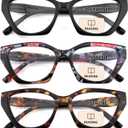 Bifocal Reading Glasses Women Cat Eye Irregular Frame Fashion Readers with Spring Hinge