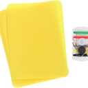 MECCANIXITY 8 Pcs Iron on Patches with Sewing Kit Fabric Repair Patch 4.9"x3.7" Patches for Clothes Iron on Patches for Jeans, Bags, Sofa,Tent Yellow (Yellow)