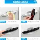Upgraded Door Handle Cover Compatible for Honda Civic 2021 2020 2019 2018 2017 2016 Accessories Door Handle Protectors for 10th Gen Honda Civic (Glossy Black)