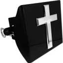 Elektroplate Cross Black Plastic Hitch Cover